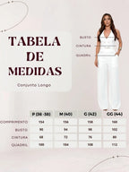Conjunto Alfaiataria Colete Calça Pantalona Alfaiataria Luxo