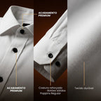 Camisa Manga Longa Slim Fit Social Não Amassa De Microleve