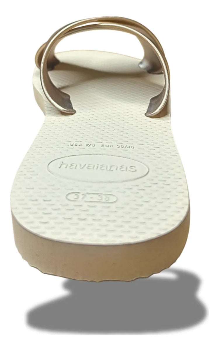 Chinelo Rasteirinha Havaianas Aqua Metallic Feminino Moda