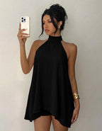 Conjunto Feminino Vestido Soltinho Frente Unica Short Verão