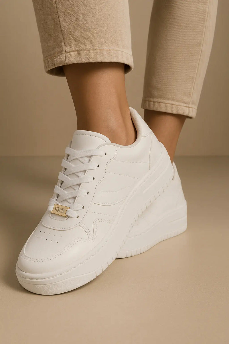 Tênis Branco Vizzano Feminino Casual  Airforce Confortavel