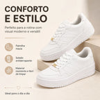 Tênis Branco Vizzano Feminino Casual  Airforce Confortavel