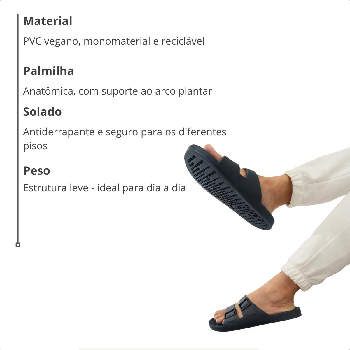 Sandália Chinelo Unissex Linus Clássica Pvc Slip Eclipse