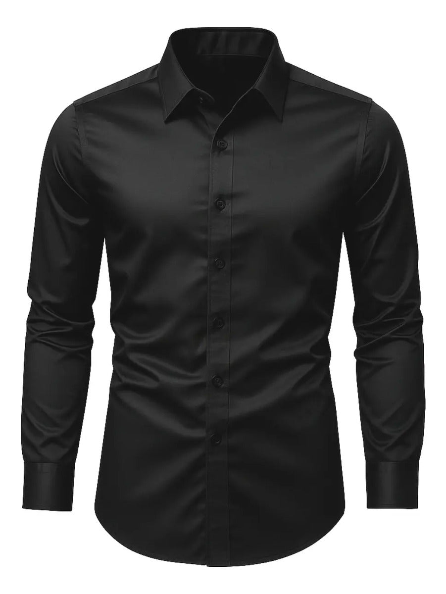 Camisa Social Masculina Slim Fit Premium Passa Facil