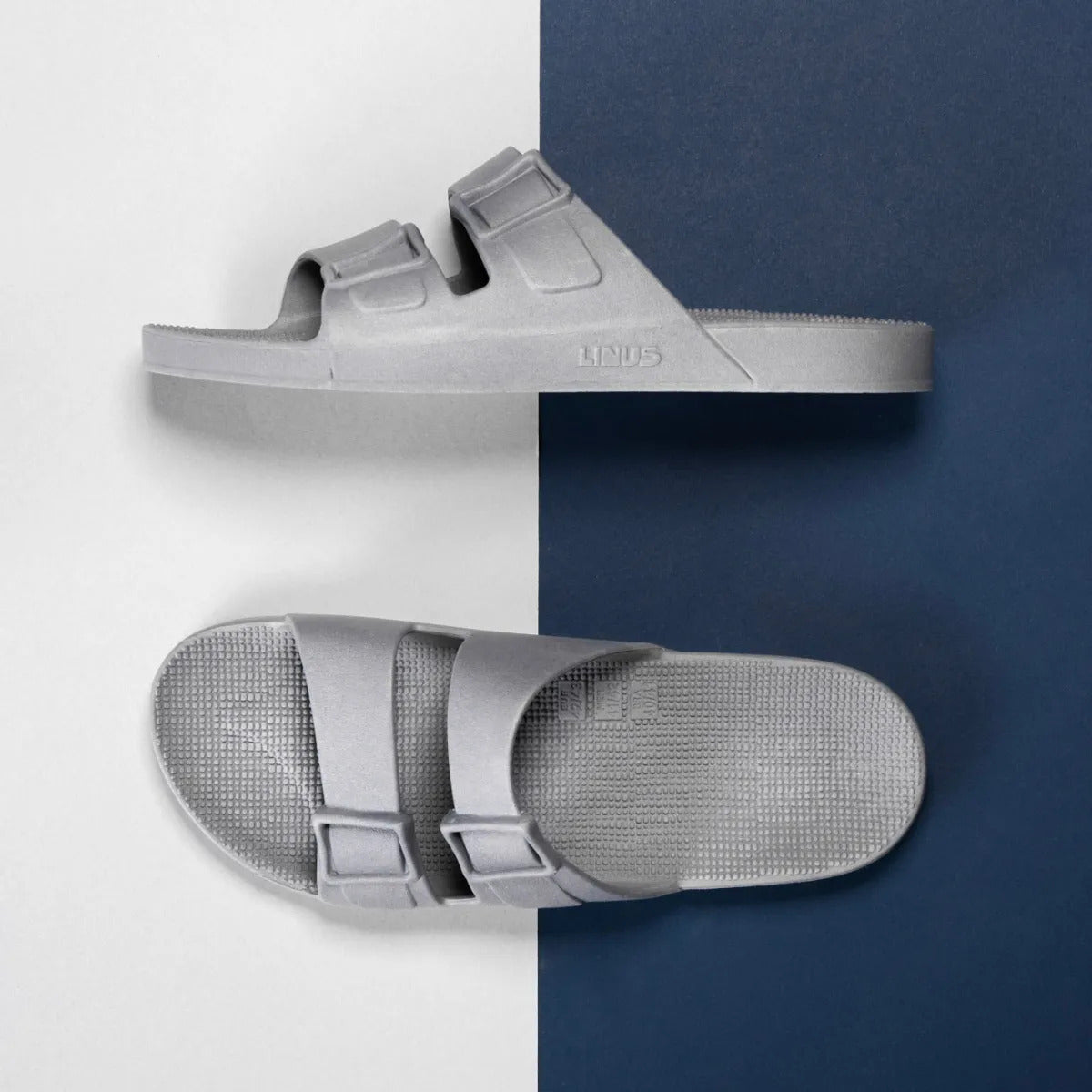 Sandália Chinelo Linus Clássica Unissex Pvc Slip Cor Neblina