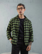 Camisa Social Masculina Xadrez Manga Longa Casual Inverno