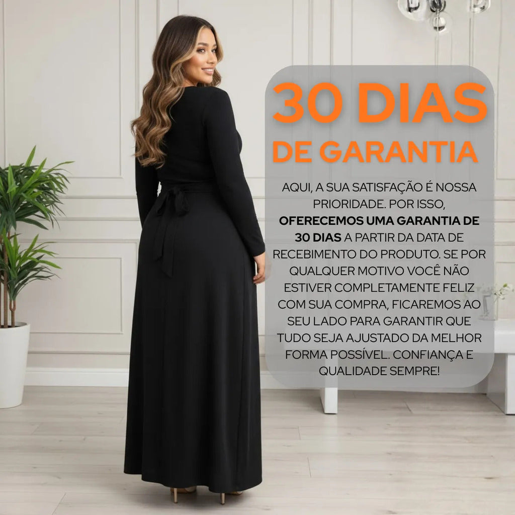 Saia Envelope Longa Regulável Transpassada De Amarrar Plus