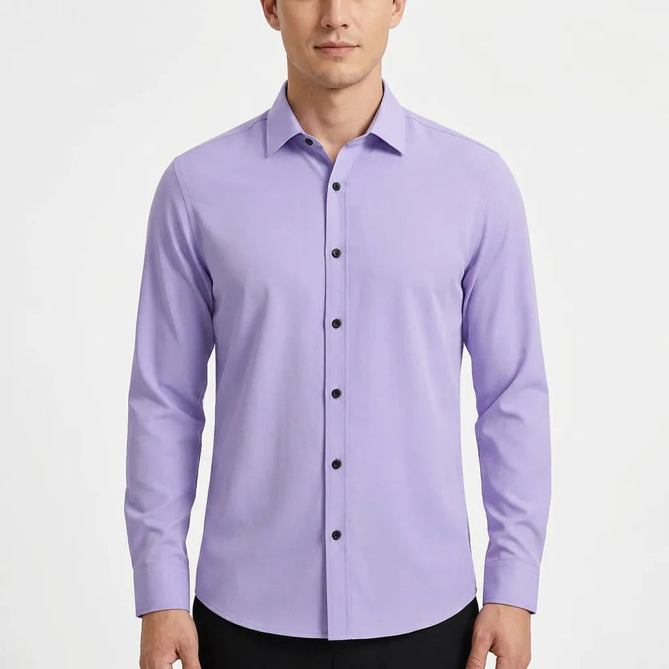 Camisa Manga Longa Slim Fit Social Não Amassa De Microleve