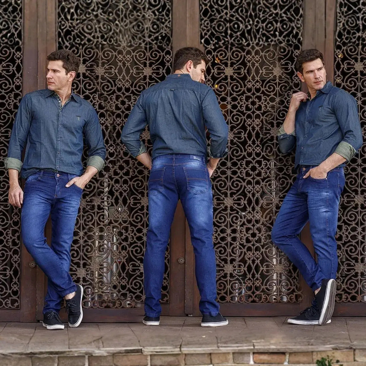 Kit 3 Calças Jeans Masculina Modelo Slim Envio Imediato