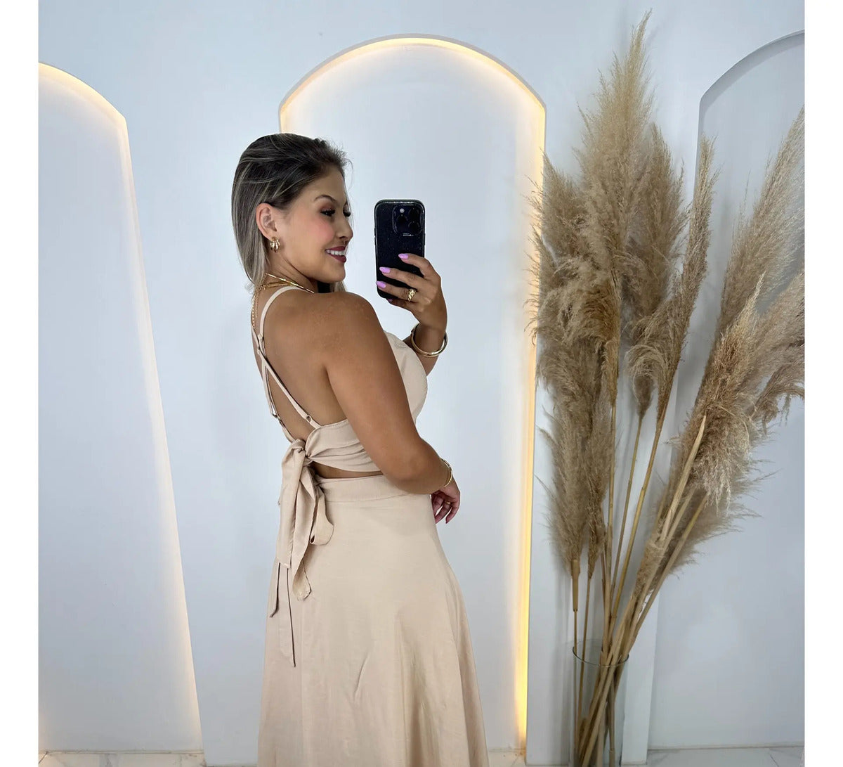 Conjunto Saia + Cropped Modelo Vestido, Social Saia Envelop