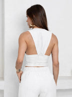 Conjunto Alfaiataria Colete Calça Pantalona Alfaiataria Luxo