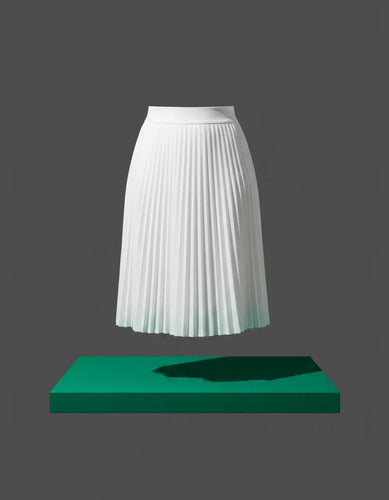 Saia Midi Plissada Lisa Moda Evangélica Tendencia Leve