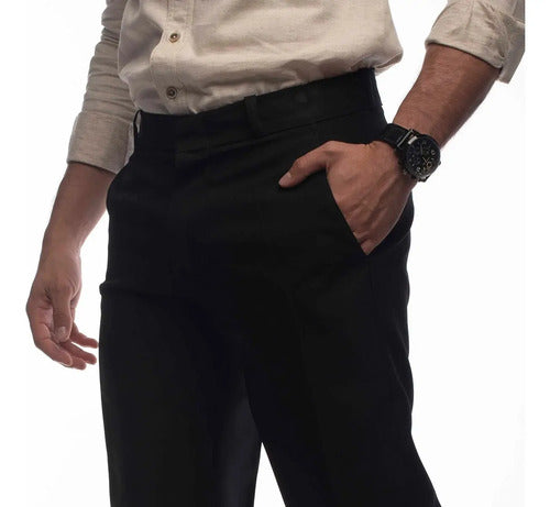 Calça Social Masculina Oxford Tradicional Tecido