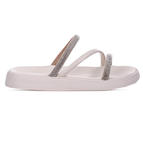Sandalia Papete Moleca Feminina Tiras Strass Macia Original
