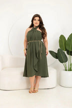 Saia Plus Size Moda Evangélica Envelope Godê Regulável