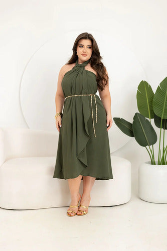 Saia Plus Size Moda Evangélica Envelope Godê Regulável