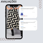Saia Envelope Longa Amarracao Cintura Alta Trabalho Elegante