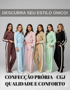 O Conjunto Alfaiataria Feminino Calça E Cropped Blusa Social