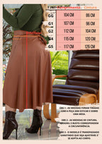 Saia Plus Size Fenda V Courinho Envelope Elegante Evangélica