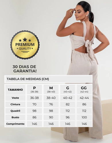 Macacão Longo Pantalona Elegante Festa Luxo Costas Ajustável