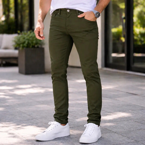 Calça Sarja Masculina Confortavel Premium Esporte Fino