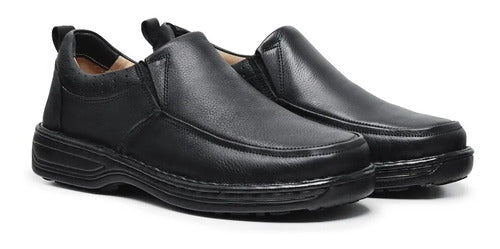 Sapato Masculino Couro  Anti Stress Ortopédico Comfort Shoes