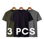 Kit 3 Camiseta Básica 100% Algodão Premium Lisa Casual Macio