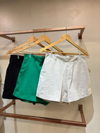 Kit 3 Short Linho Mabel Caimento Despojado Feminino Adulto