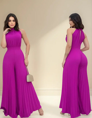 Macacão Plissado Pantalona Para Casamentos E Eventos