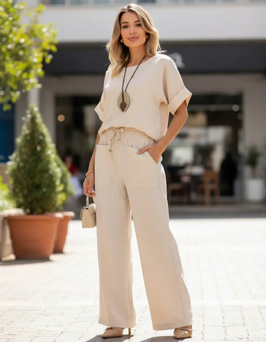 Conjunto Feminino Casual Bia Marrant Crú
