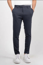 Calça Social Alfaiataria Masculina Malha Elastano Stretch