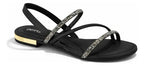 Sandália Feminina Strass Calce Fácil Conforto Original