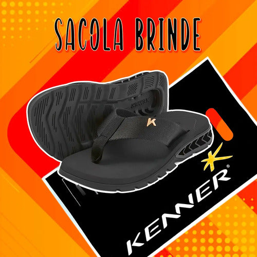 Sandália Kenner Rakka Conforto Extremo Black Envio Imediato