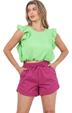Kit 5 Short Soltinho Laço Curto Feminino Cintura Bermuda Top