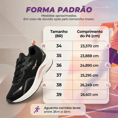 Tênis Fitness Academia Feminino Esportivo Caminhada Corrida
