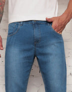 Calça Jeans Masculina Tradicional Corte Reto