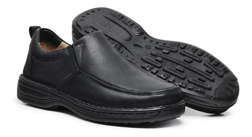Sapato Masculino Couro  Anti Stress Ortopédico Comfort Shoes