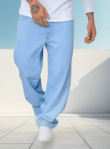 Calça Bag Masculina Jeans Balão Casual Moderna Estilo Larga
