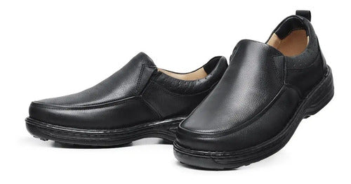 Sapato Masculino Couro  Anti Stress Ortopédico Comfort Shoes