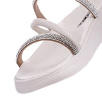 Sandalia Papete Moleca Feminina Tiras Strass Macia Original