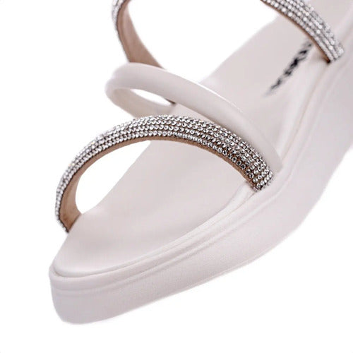 Sandalia Papete Moleca Feminina Tiras Strass Macia Original