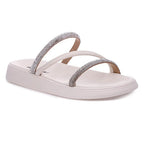 Sandalia Papete Moleca Feminina Tiras Strass Macia Original