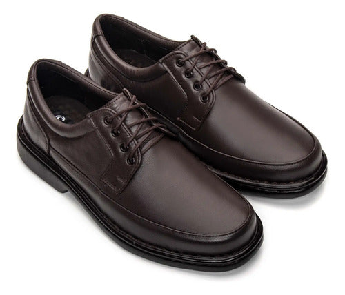 Sapato Masculino Ortopédico De Couro Legítimo Comfort Shoes