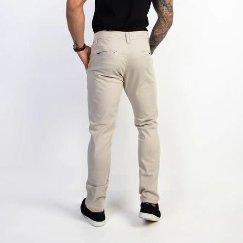 Calça Sarja Social Masculina Esporte Fino Com Elastano