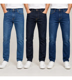 Kit 3 Calças Masculinas Jeans Slim Lycra Premium Elastano
