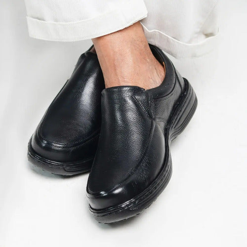 Sapato Masculino Couro  Anti Stress Ortopédico Comfort Shoes