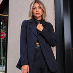 Conjunto Feminino Calça Pantalona E Blazer Alfaiataria
