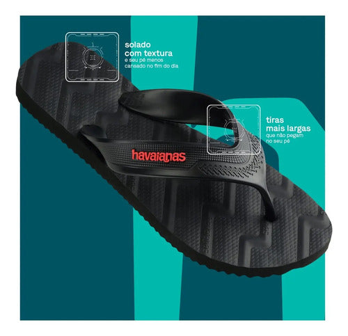 Chinelo Havaianas Track Waves Masculino Preta Original