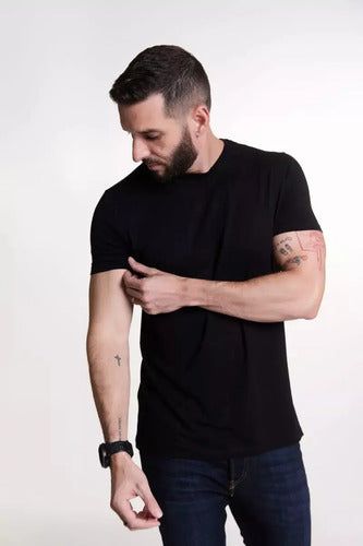 Kit 3 Camisetas Premium Minimalista Anti-amassado Slim Vs