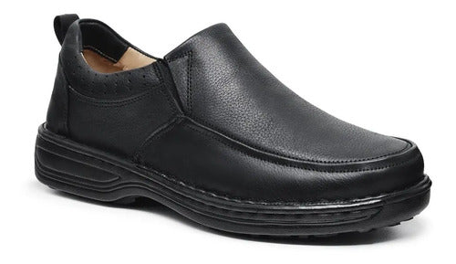 Sapato Masculino Couro  Anti Stress Ortopédico Comfort Shoes